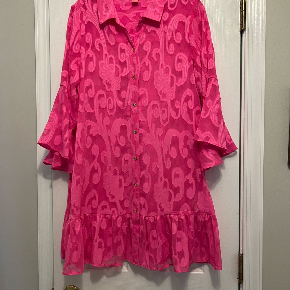 Lily Pulitzer Pink Swimsuit Coverup- Size M